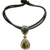 Pendente agata dendritica con cordone