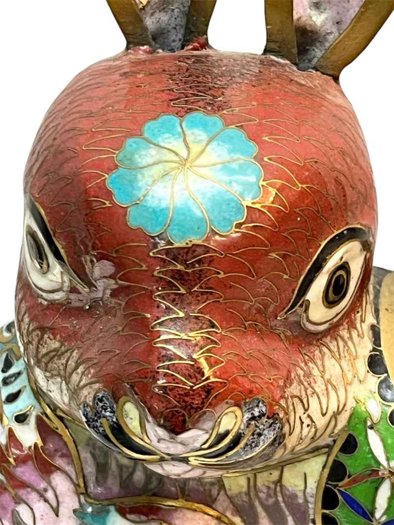 Coniglio portapenne cloisonné - immagine 15
