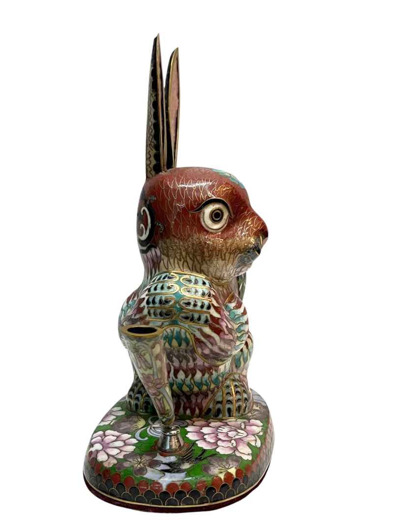 Coniglio portapenne cloisonné - immagine 3