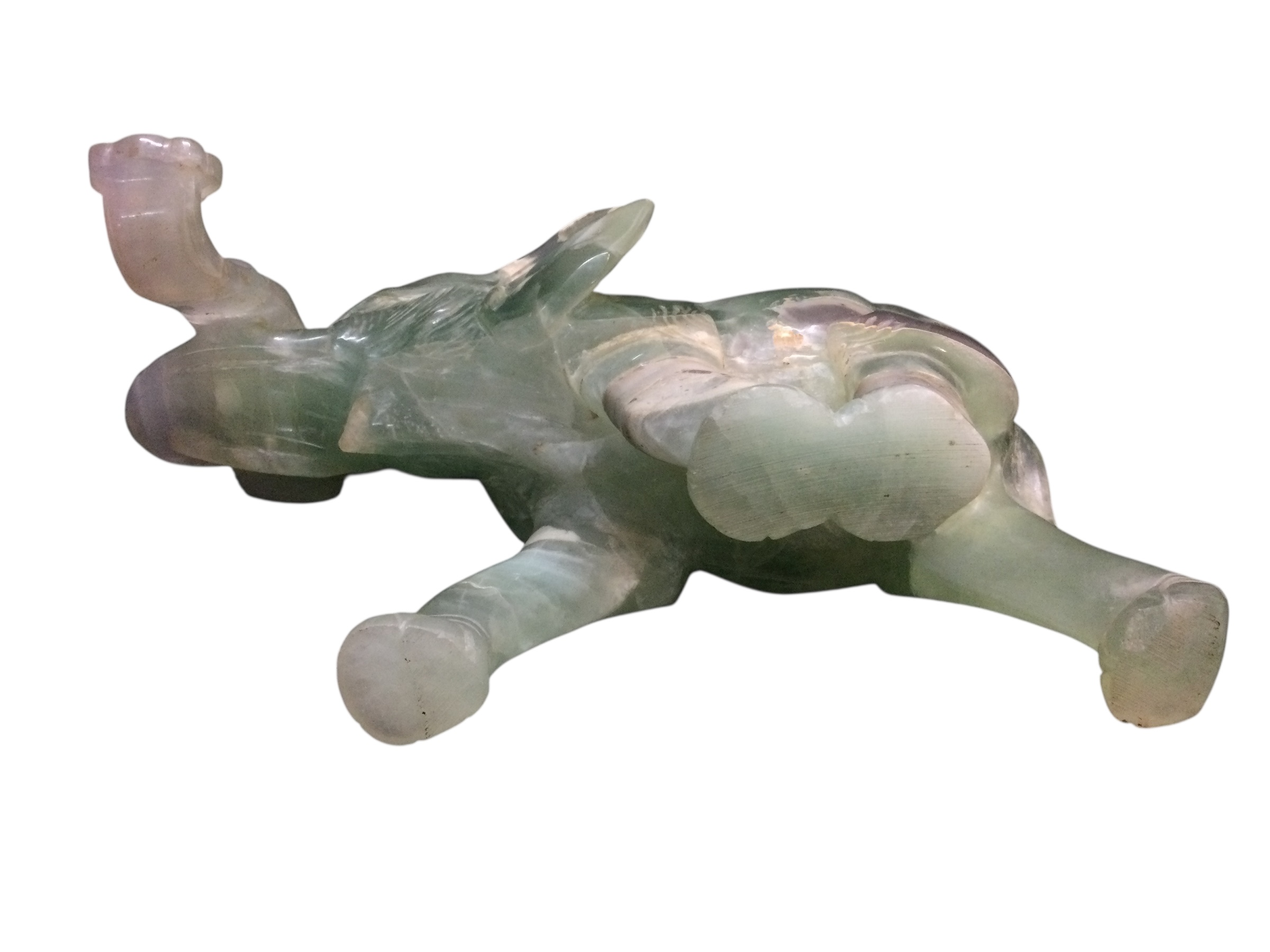 Elefante fluorite con ru-yi - immagine 17