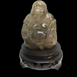 Budda assiso Quarzo Rutilato