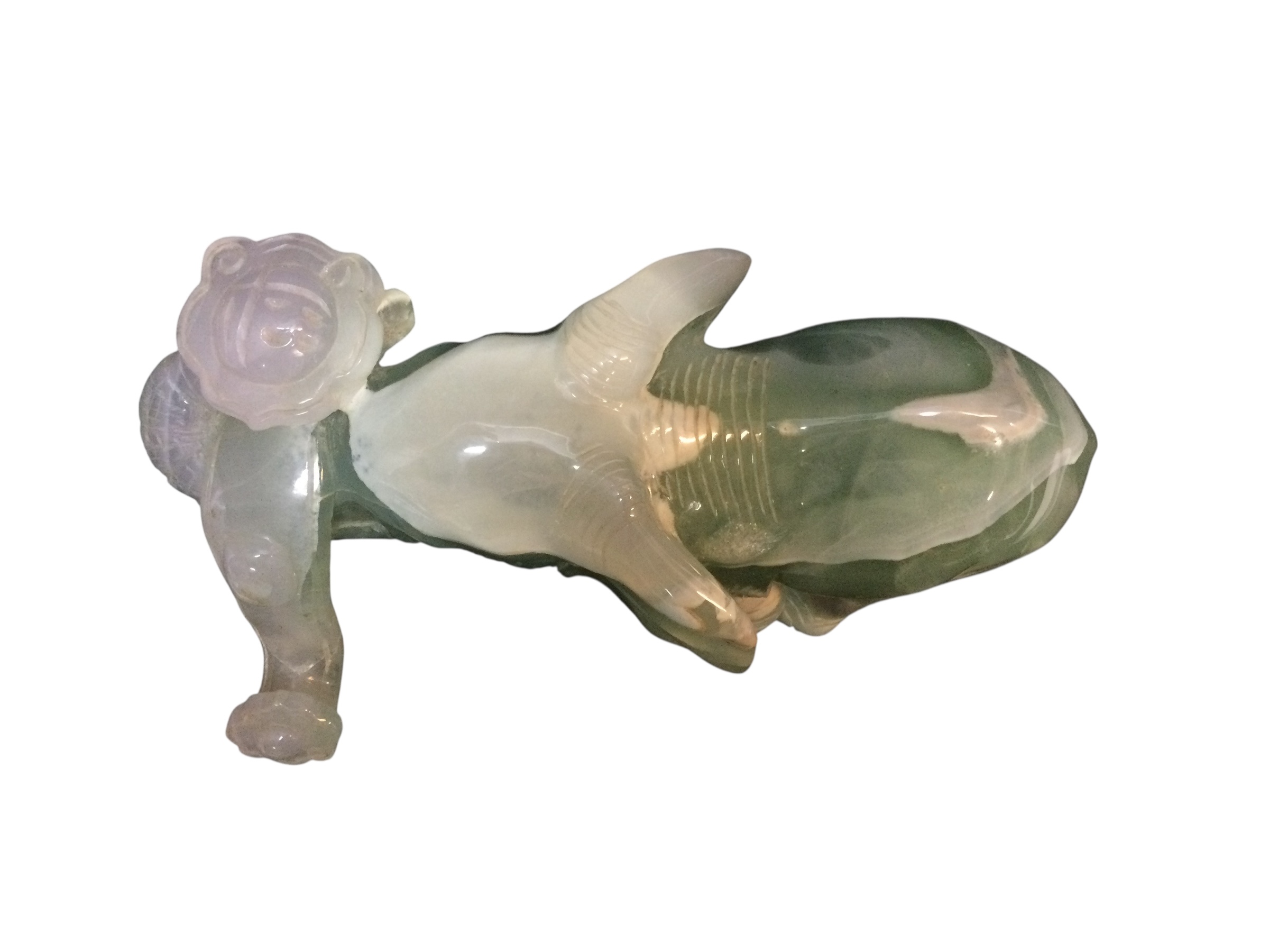 Elefante fluorite con ru-yi - immagine 16