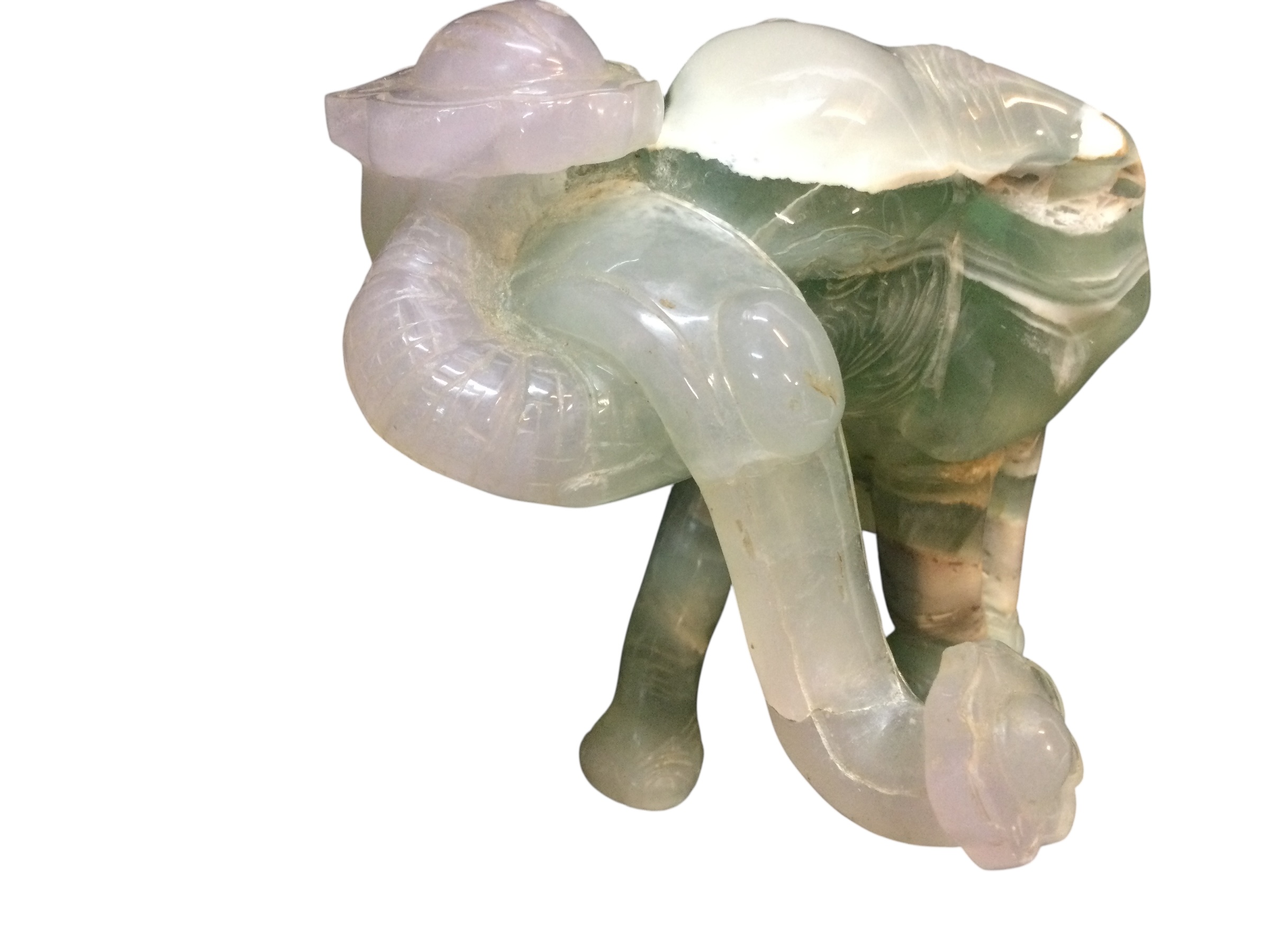 Elefante fluorite con ru-yi - immagine 12