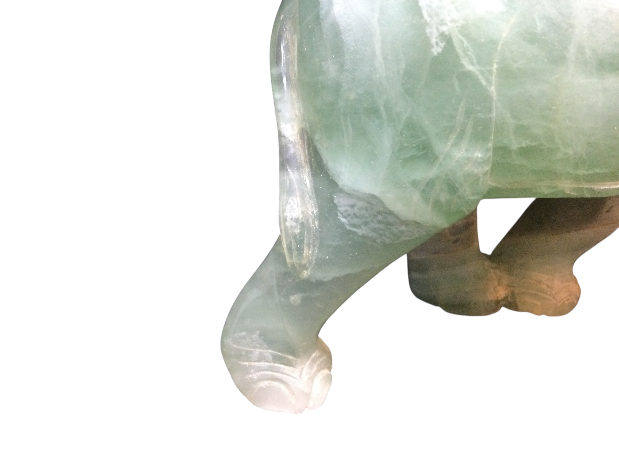 Elefante fluorite con ru-yi - immagine 9