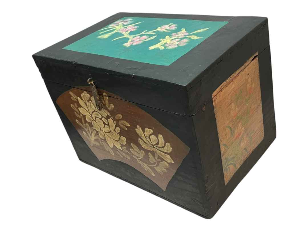 Baule legno dipinto - immagine 7