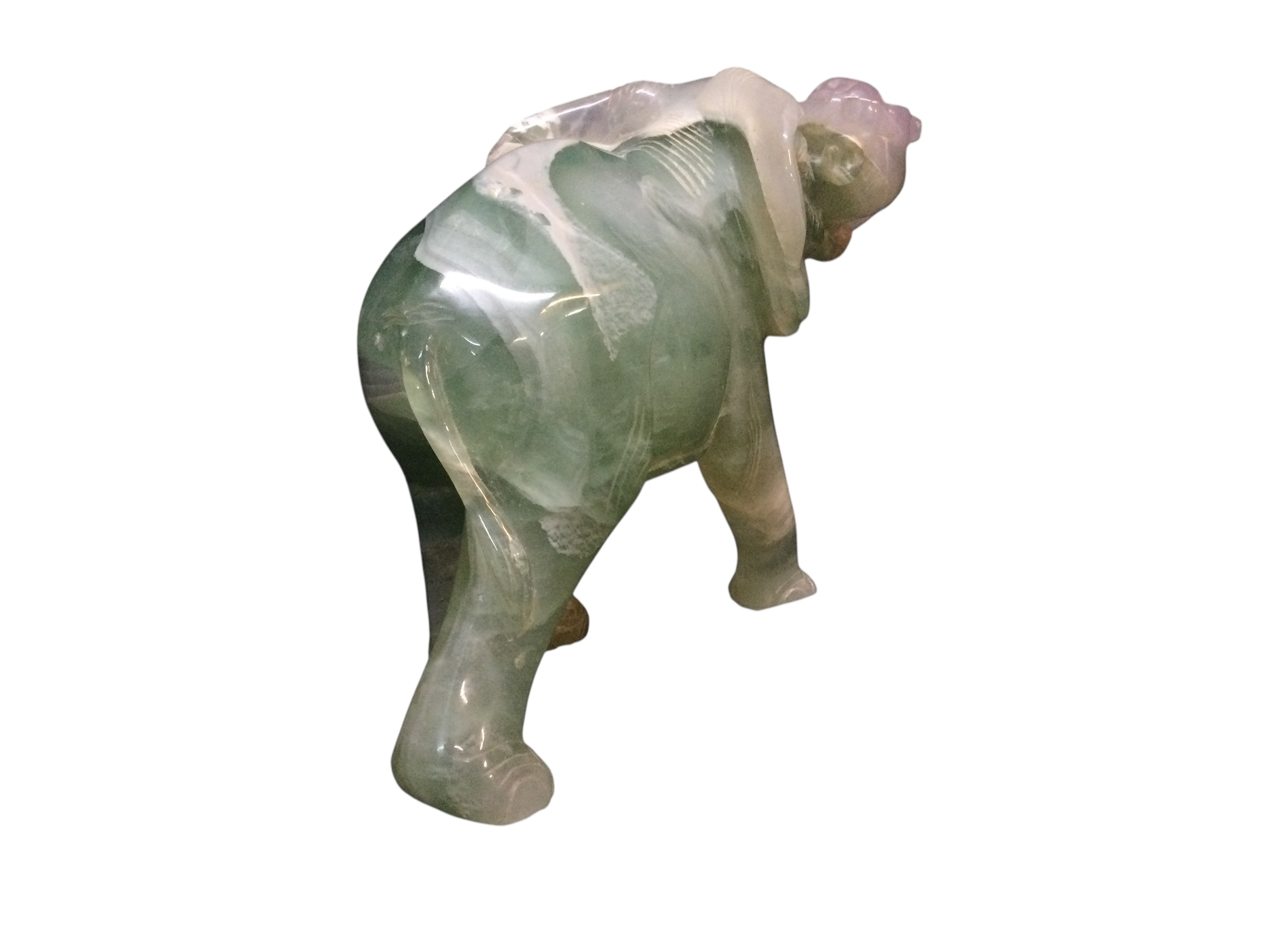 Elefante fluorite con ru-yi - immagine 4