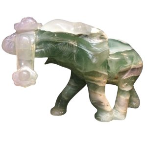 Elefante fluorite con ru-yi