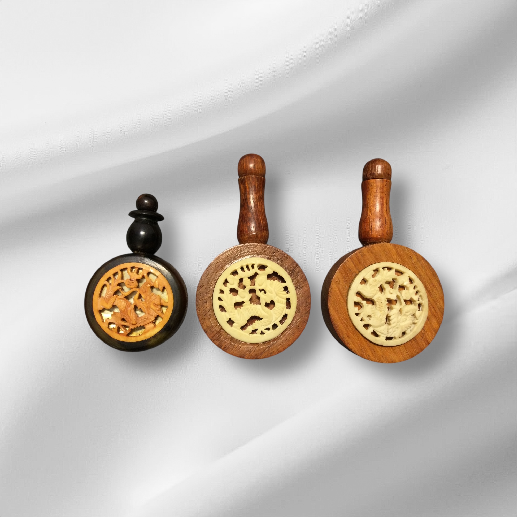 Tabacchiere osso e legno - immagine 3