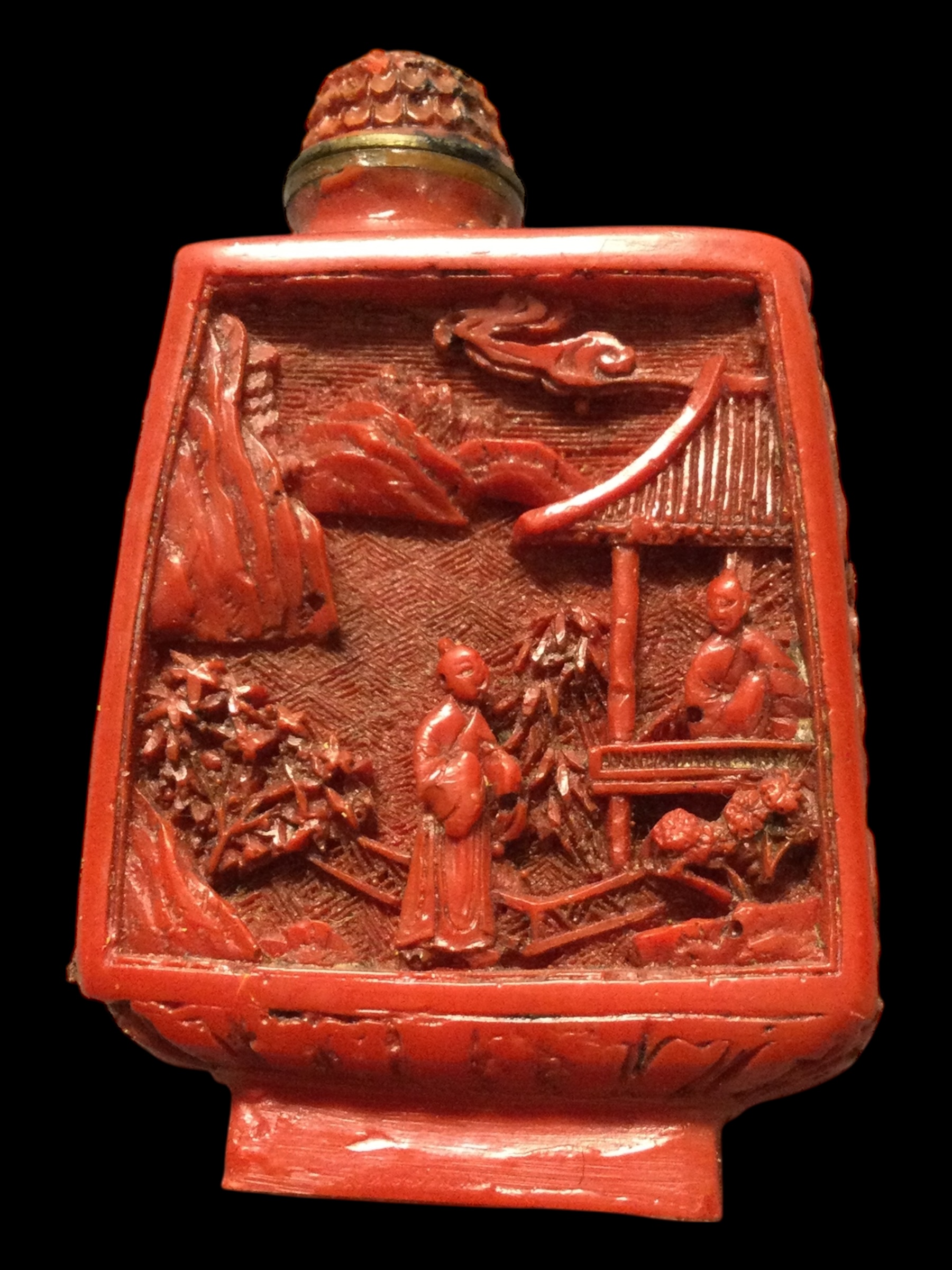 Tabacchiera Lacca rossa antica - immagine 3
