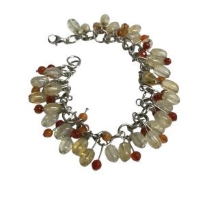 Bracciale charms gialli/rossi e argento
