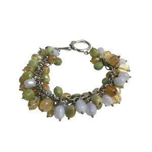 Bracciale argento e charms di quarzi