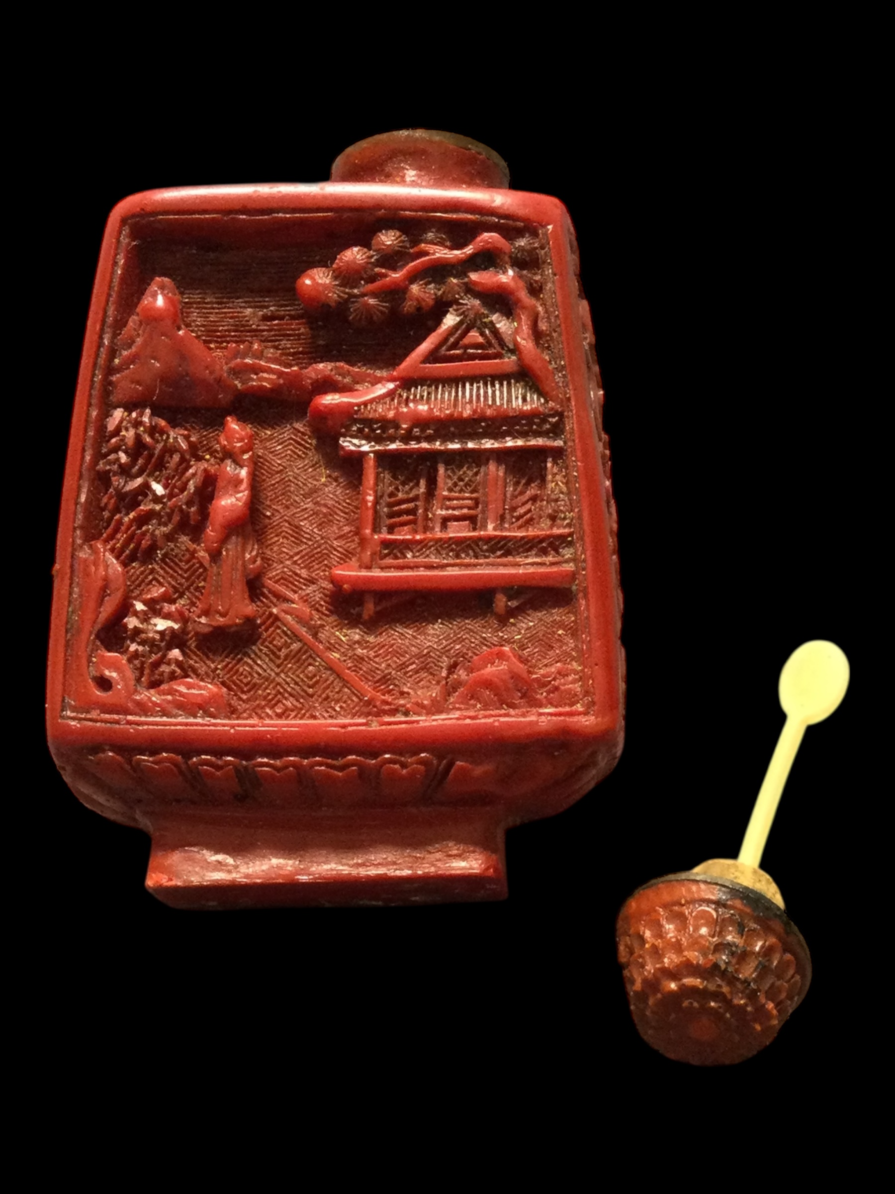 Tabacchiera Lacca rossa antica - immagine 23