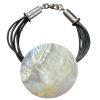Bracciale fibbia Madreperla caucciù e argento