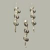 Parure argento e perle grigie