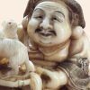 Okimono Mercante di giochi - Periodo Meiji (1868-1912)