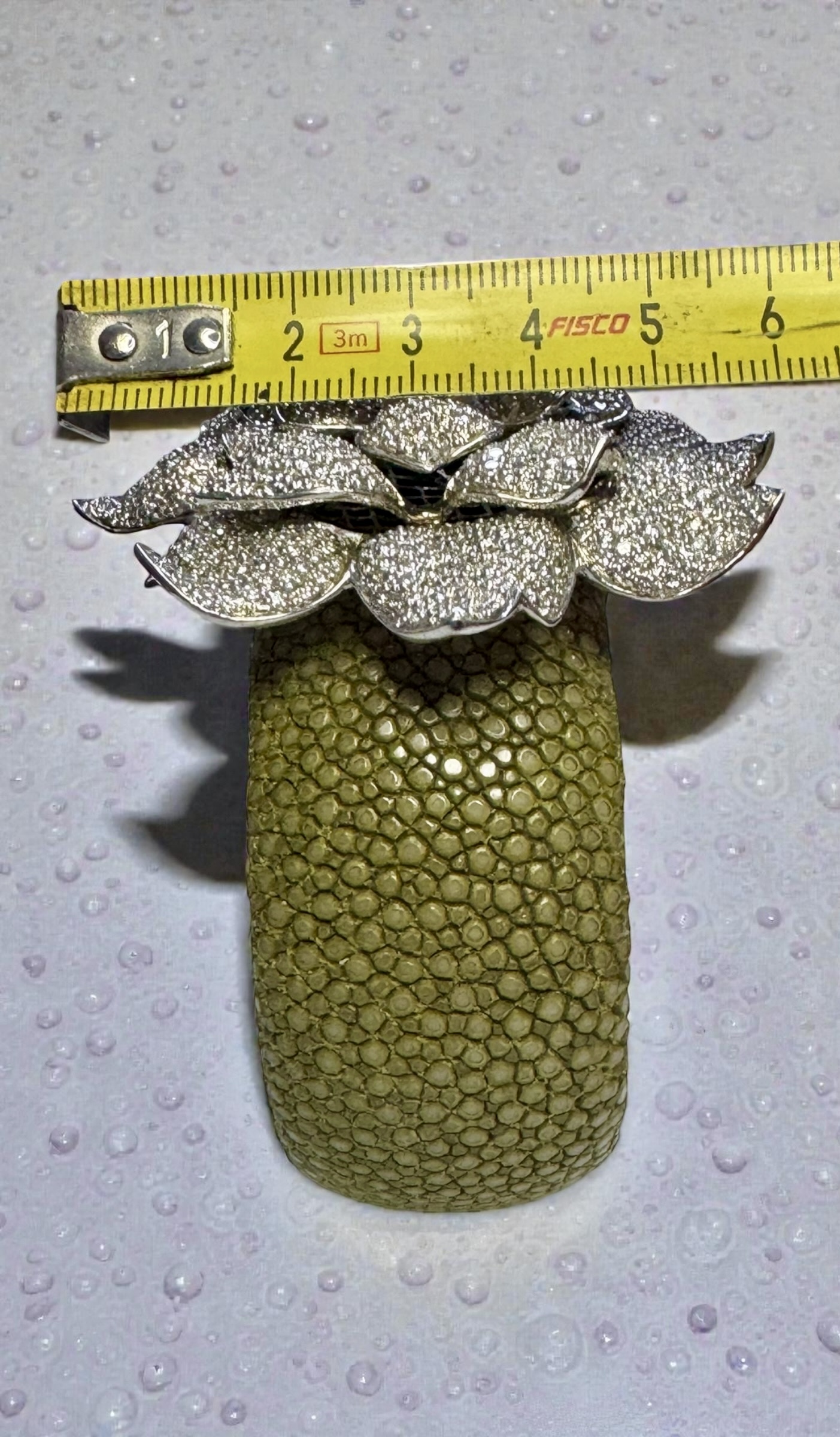 Bracciale pelle di razza e zirconi - immagine 11
