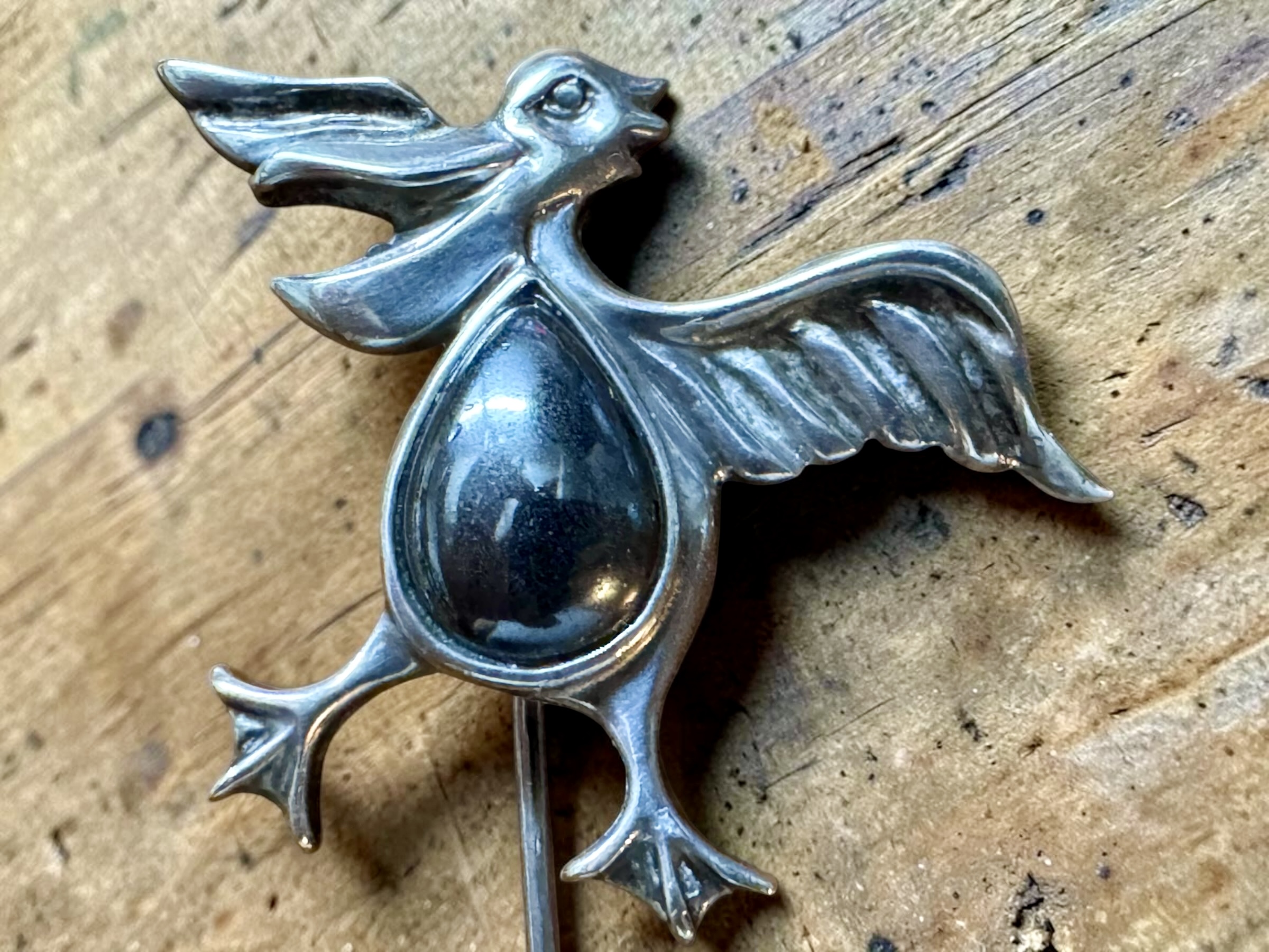 Spillone in argento con ematite - immagine 6