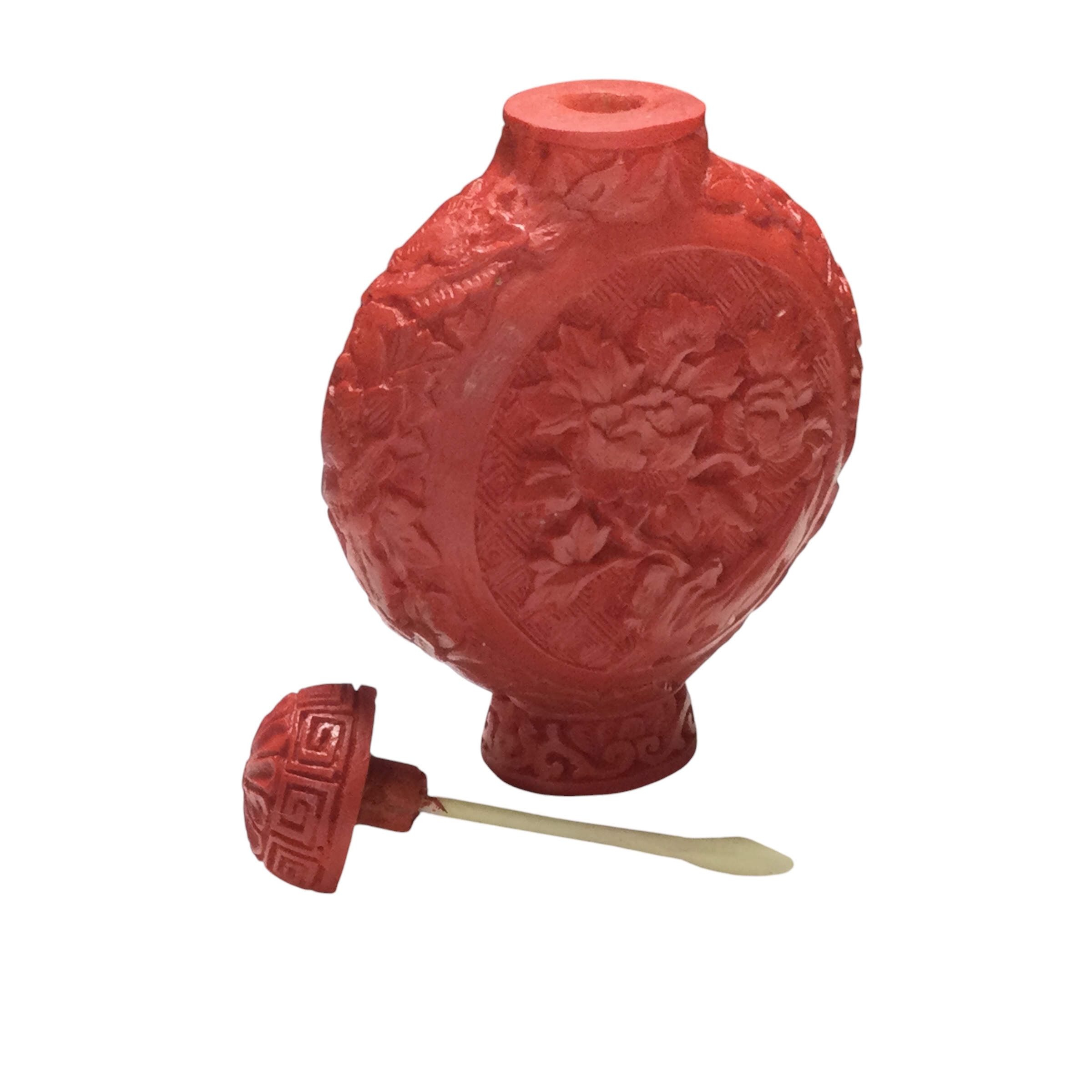 Snuff bottle lacca rossa - immagine 6