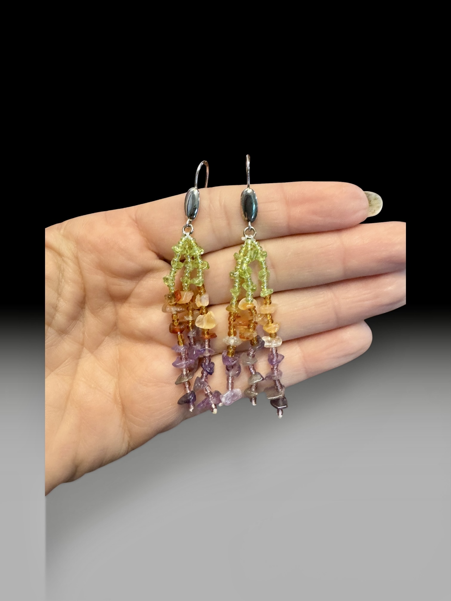 Parure ametista corniola peridoto - immagine 9