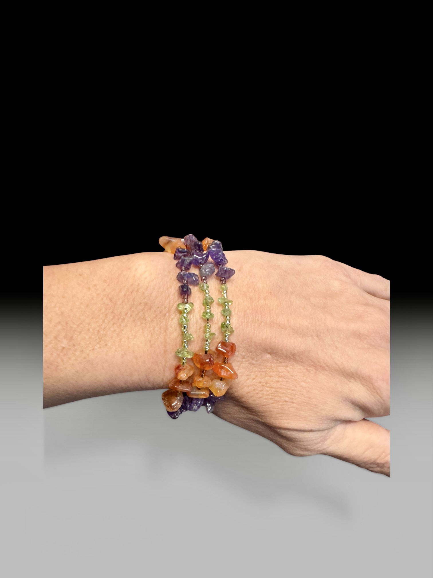 Parure ametista corniola peridoto - immagine 8