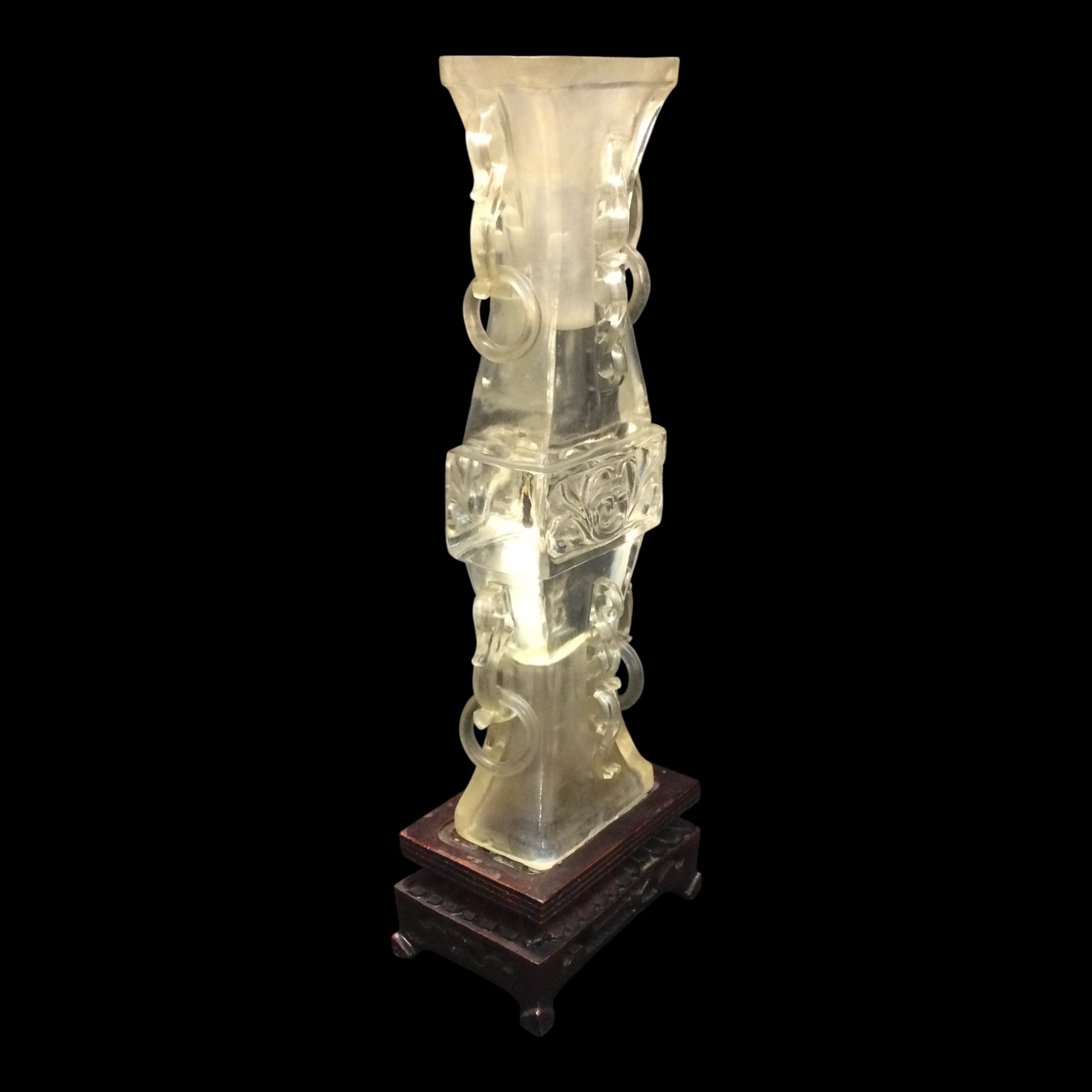 Doppio Vaso tipo Clessidra - Cristallo di Rocca - immagine 3