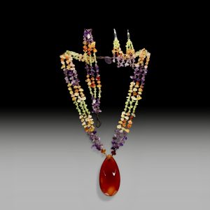 Parure ametista corniola peridoto