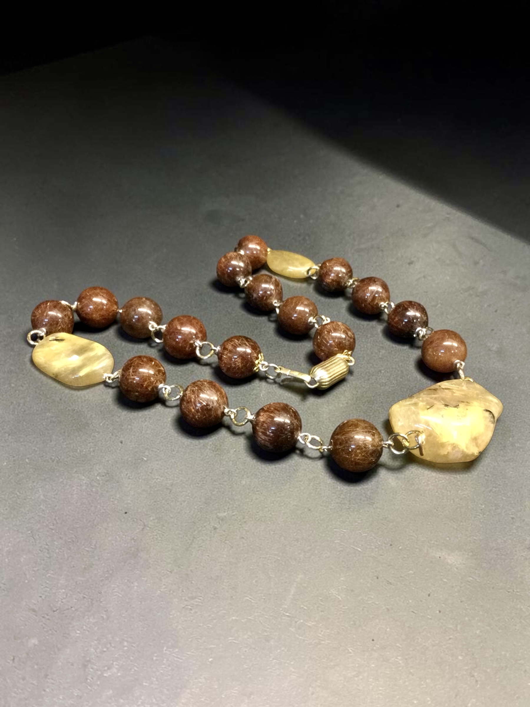 Collana Rutilato gold e fumé - immagine 9