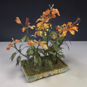 Pianta corniola e cloisonné